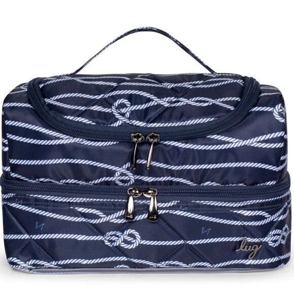 LUG NWT Stowaway Cosmetic Case Nautical Navy - Picture 1 of 8